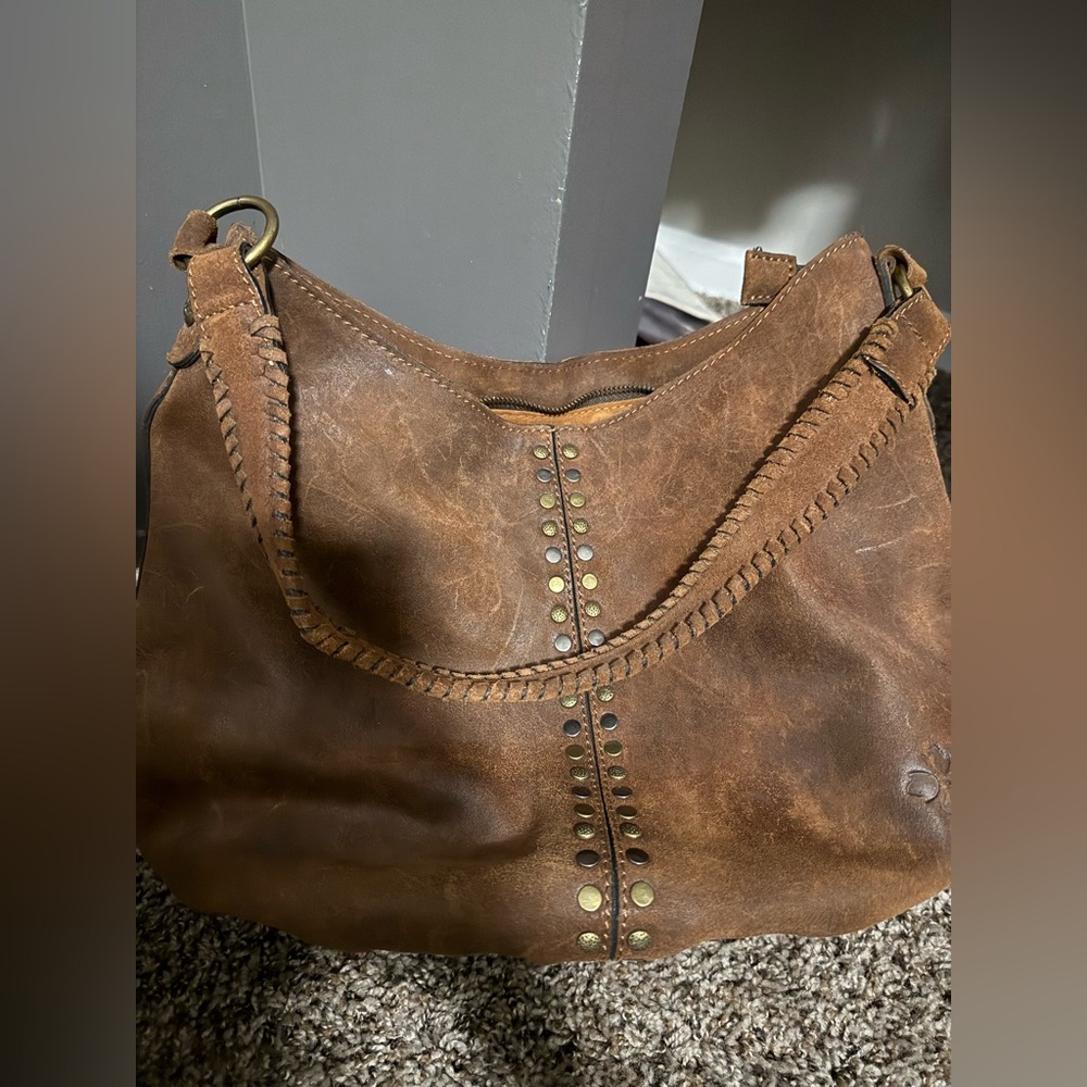 Patricia Nash New Brown Leather Hobo Bag